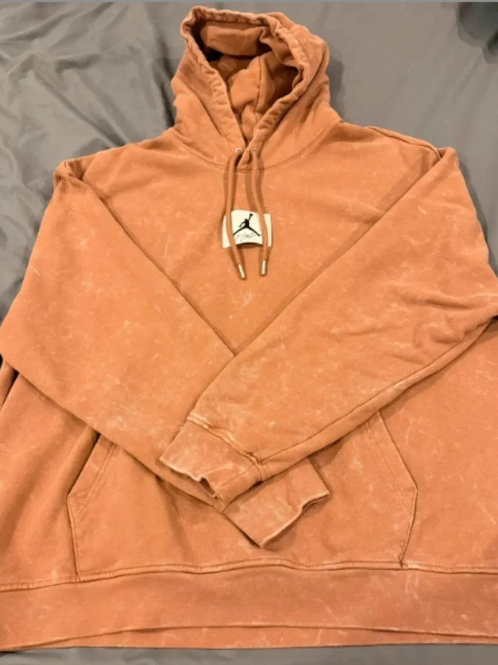 Air Jordan Washed Fleece Pullover Hoodie Mineral Clay